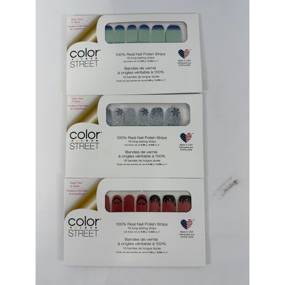 Color Street Nail Polish 3 Packs NEW Halloween and Winter Snowflakes - Picture 1 of 5